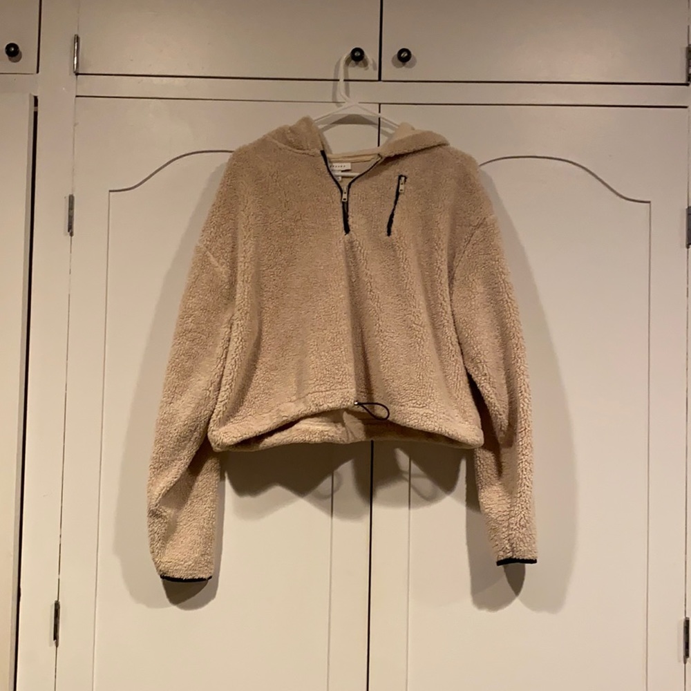 size 6 top shop cropped hoodie/sweater